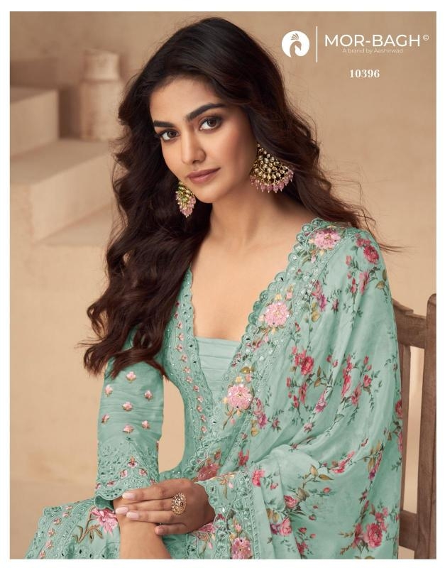 aashirwad aarna color plus series 10394-10398 CHINON SILK wholesale suit 