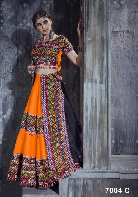 aawiya rajwadi vol 1 7004 C color box 2025 ART SILK wholesale lehenga