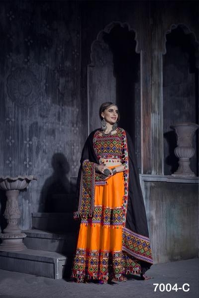 aawiya rajwadi vol 1 7004 C color box 2025 ART SILK wholesale lehenga