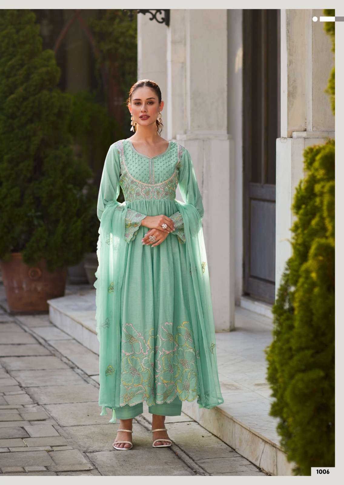 ayana PURE MAL embroidered work with handwork and Accessories work wholesale suit 