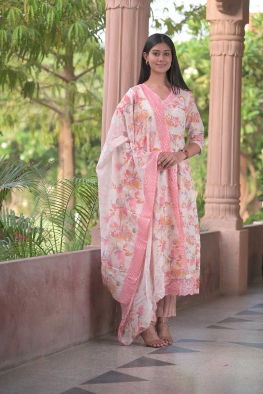 heritage anarkali Cotton Print wholesale suit