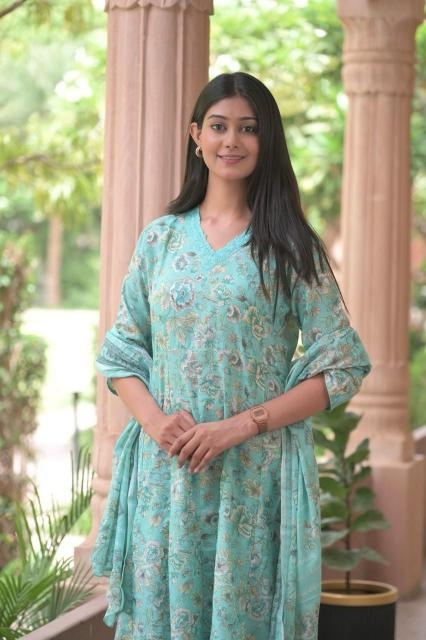 heritage anarkali Cotton Print wholesale suit