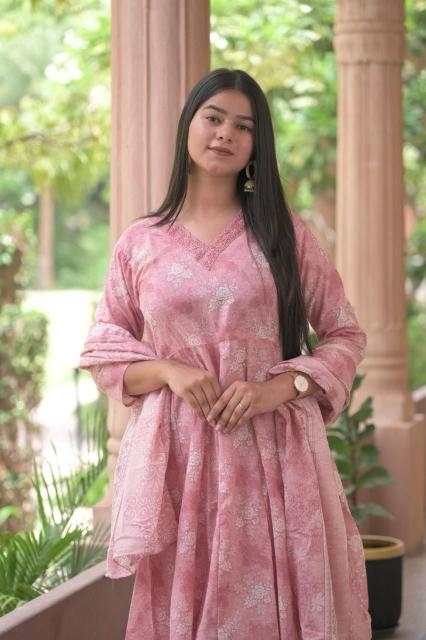 heritage anarkali Cotton Print wholesale suit