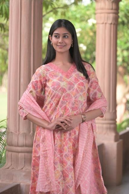 heritage anarkali Cotton Print wholesale suit