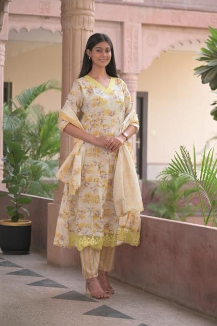 heritage anarkali Cotton Print wholesale suit