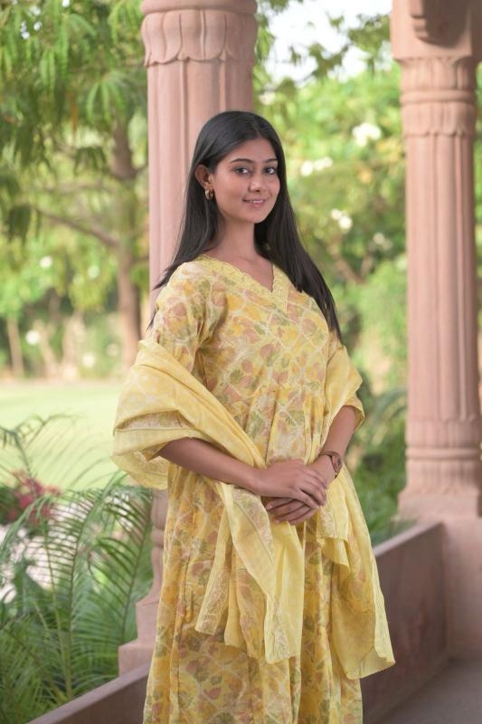 heritage anarkali Cotton Print wholesale suit