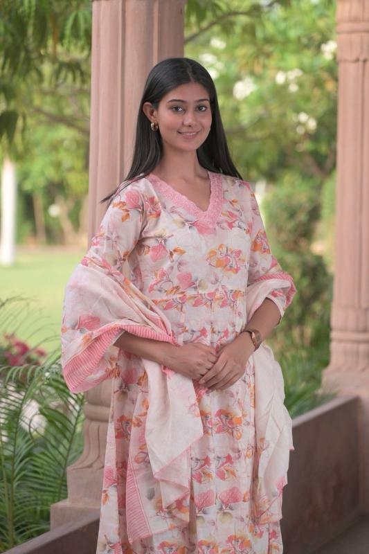 heritage anarkali Cotton Print wholesale suit