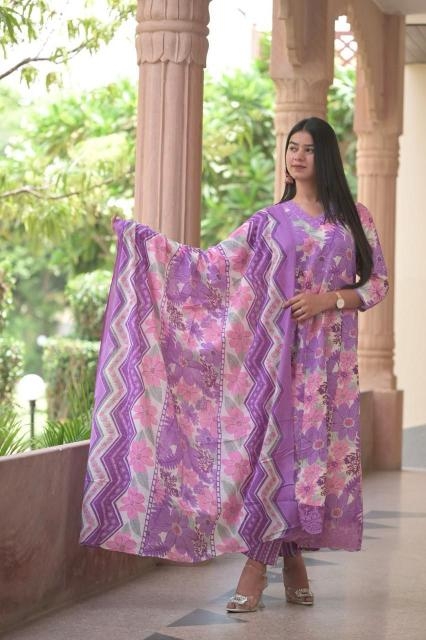 heritage anarkali Cotton Print wholesale suit