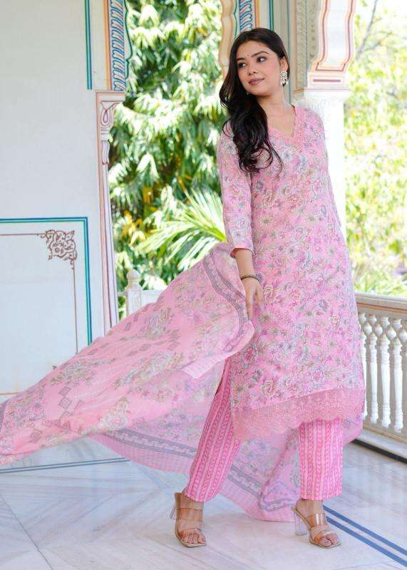 heritage cotton heavy work readymade salwar kameez in wholesale