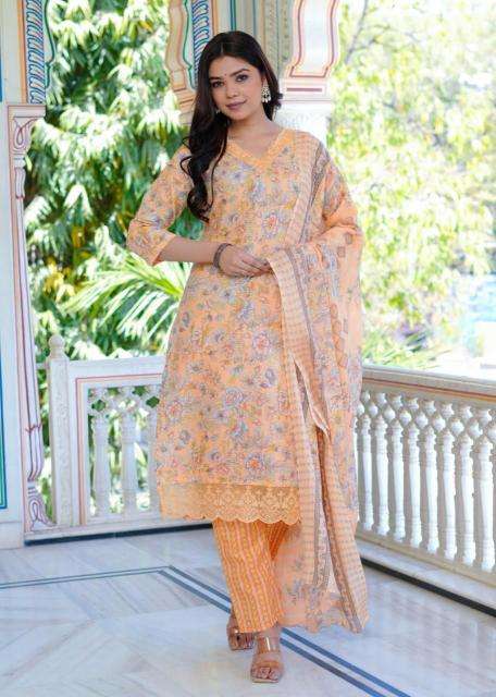 heritage cotton heavy work readymade salwar kameez in wholesale