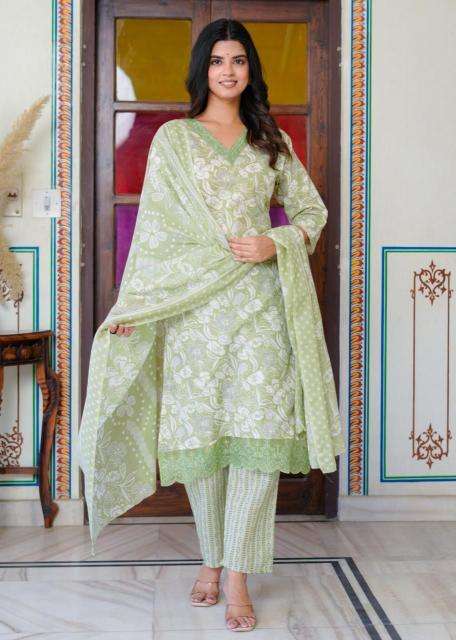 heritage cotton heavy work readymade salwar kameez in wholesale