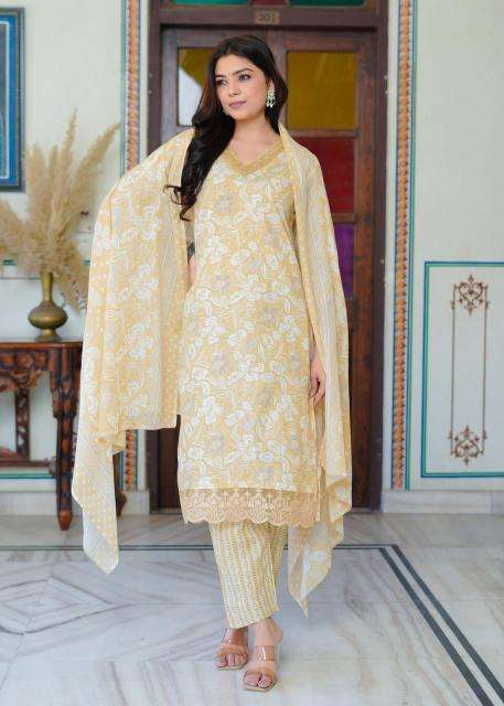 heritage cotton heavy work readymade salwar kameez in wholesale