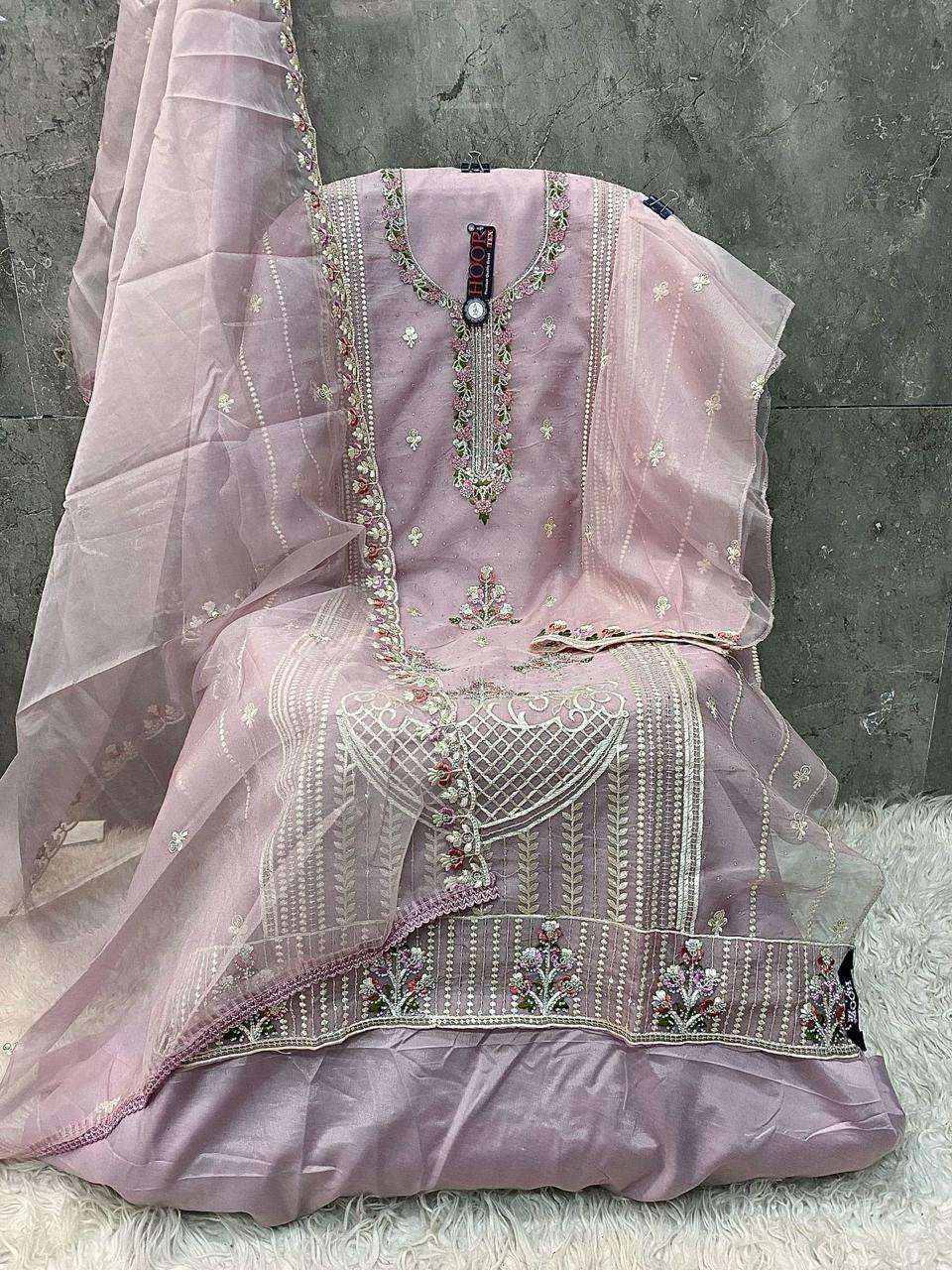 hoor tex OR-77 A To D designer Heavy Organza wholesale suit 
