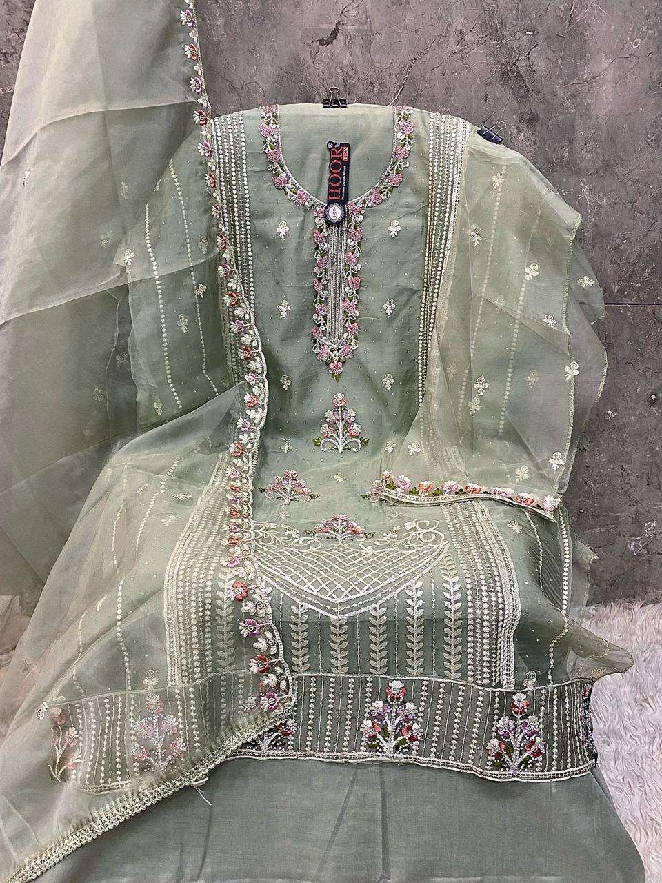 hoor tex OR-77 A To D designer Heavy Organza wholesale suit 