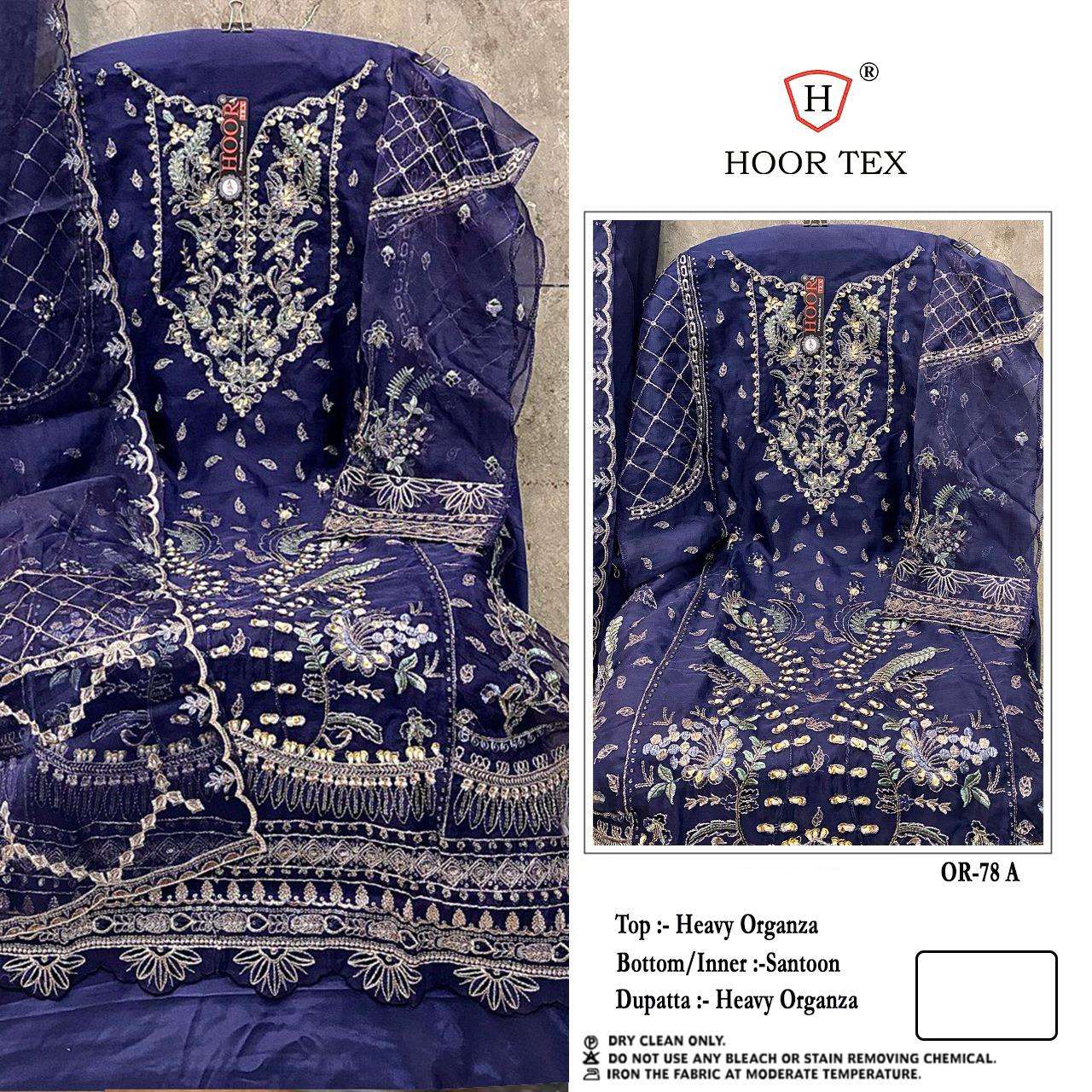 hoor tex OR-78 A To D Heavy Organza wholesale suit 