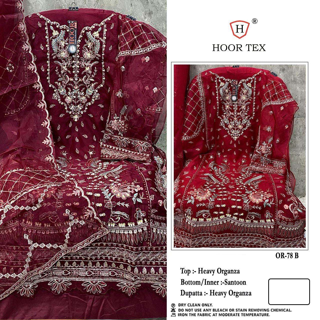 hoor tex OR-78 A To D Heavy Organza wholesale suit 