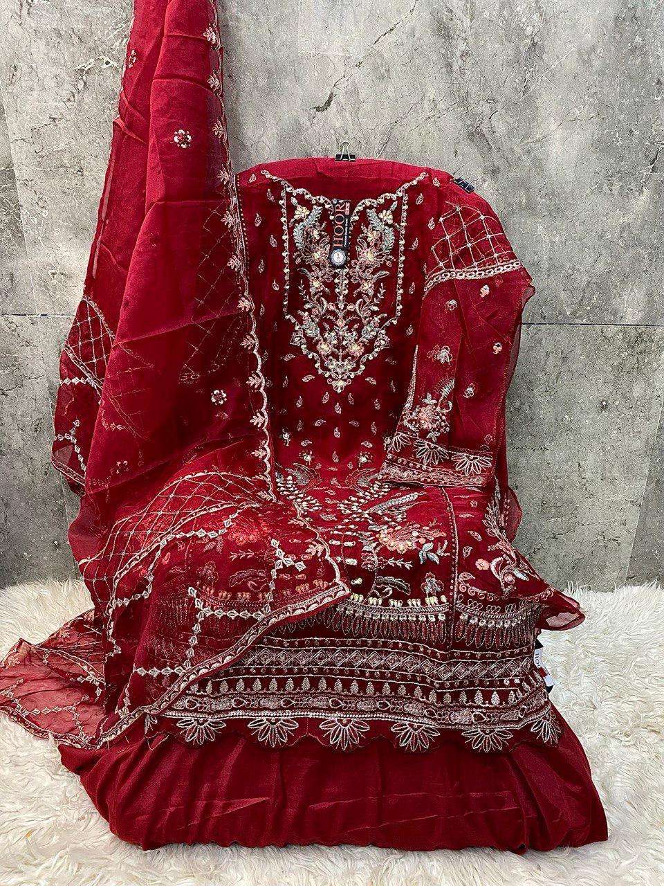 hoor tex OR-78 A To D Heavy Organza wholesale suit 