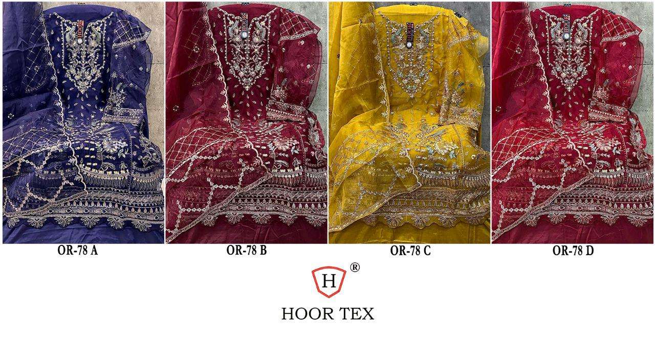 hoor tex OR-78 A To D Heavy Organza wholesale suit 