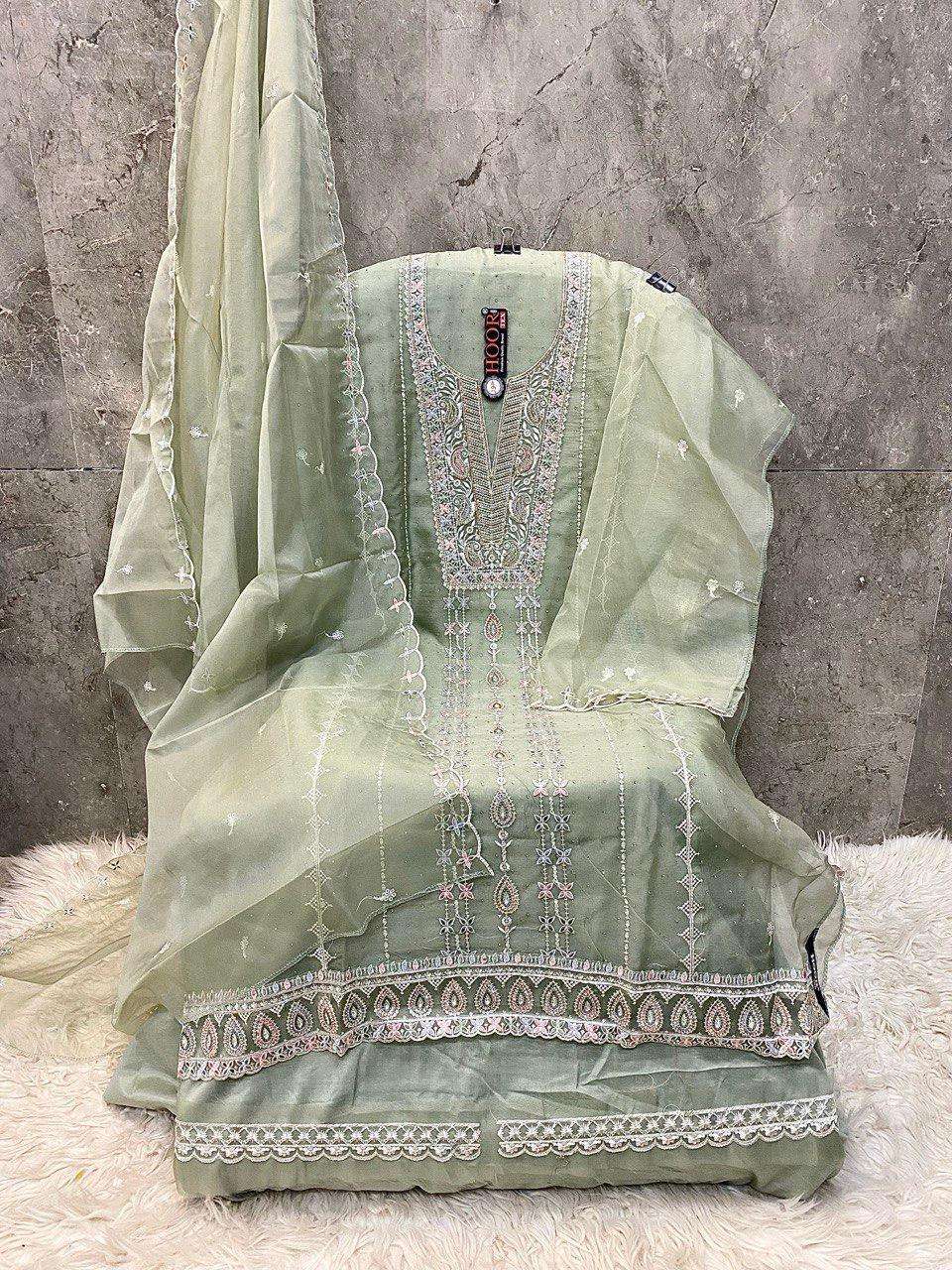 hoor tex OR-79 A To D Heavy Organza wholesale suit 