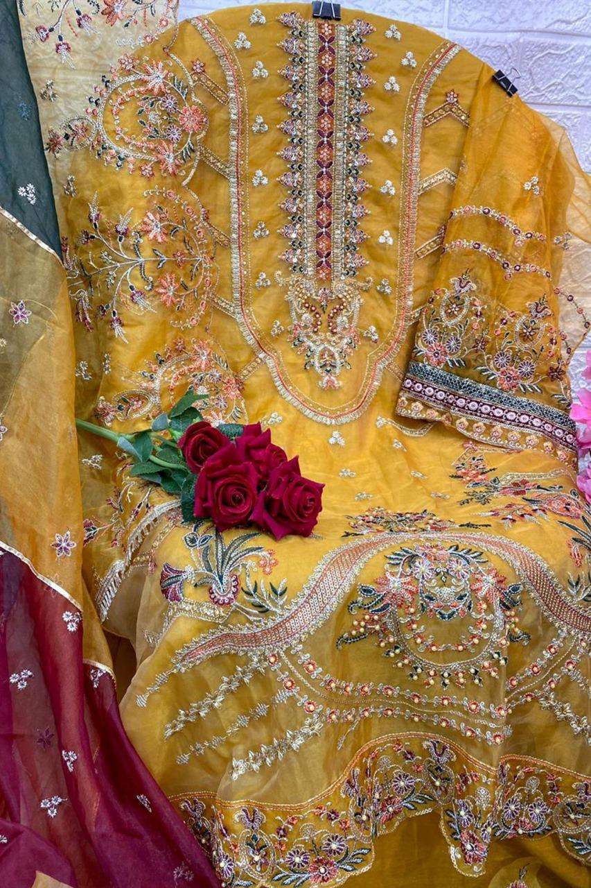 hoor tex OR-8 Heavy organza wholesale suit 