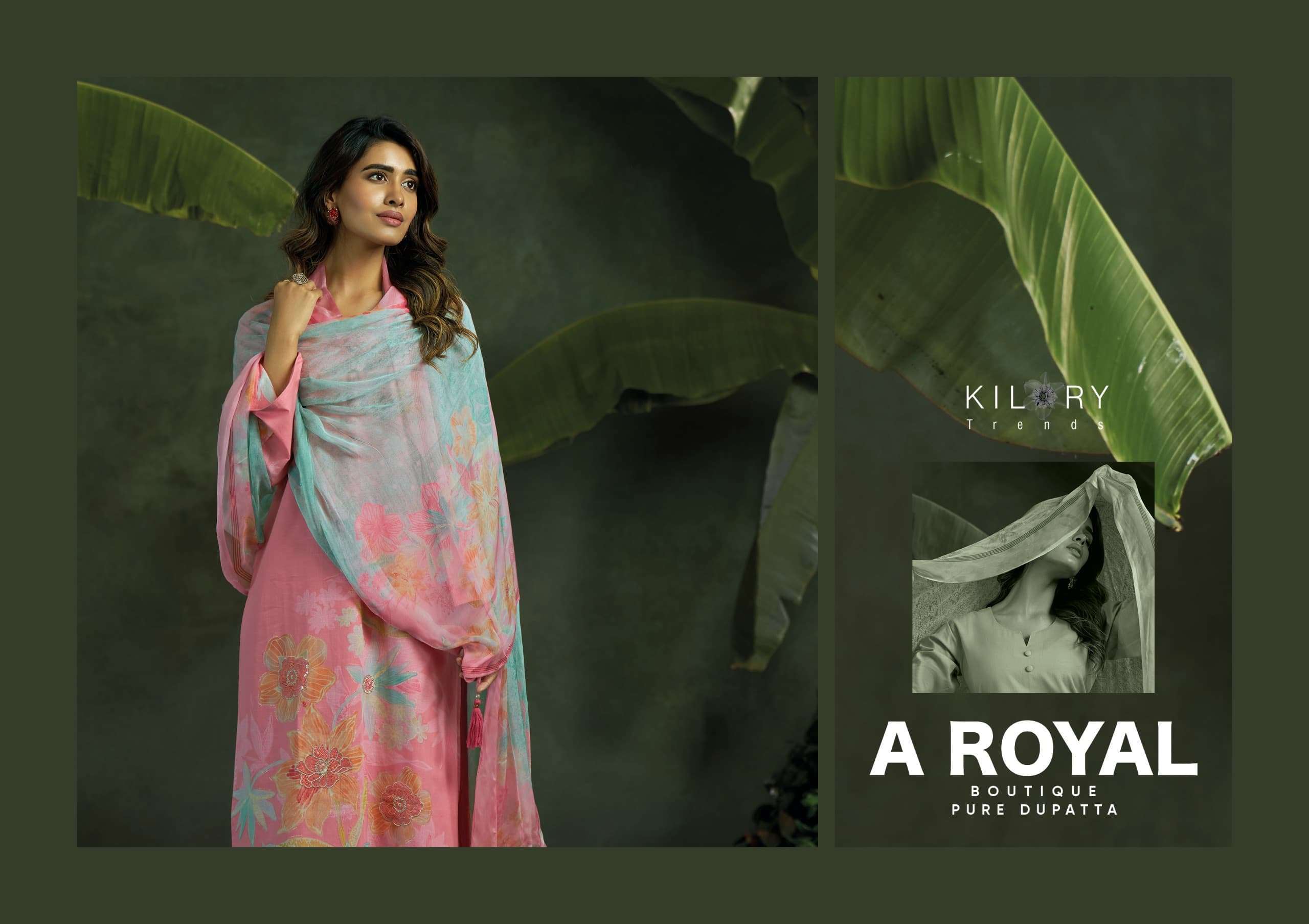 kilory trends a royal boutique series 1601-1604 lawn cotton wholesale suit 