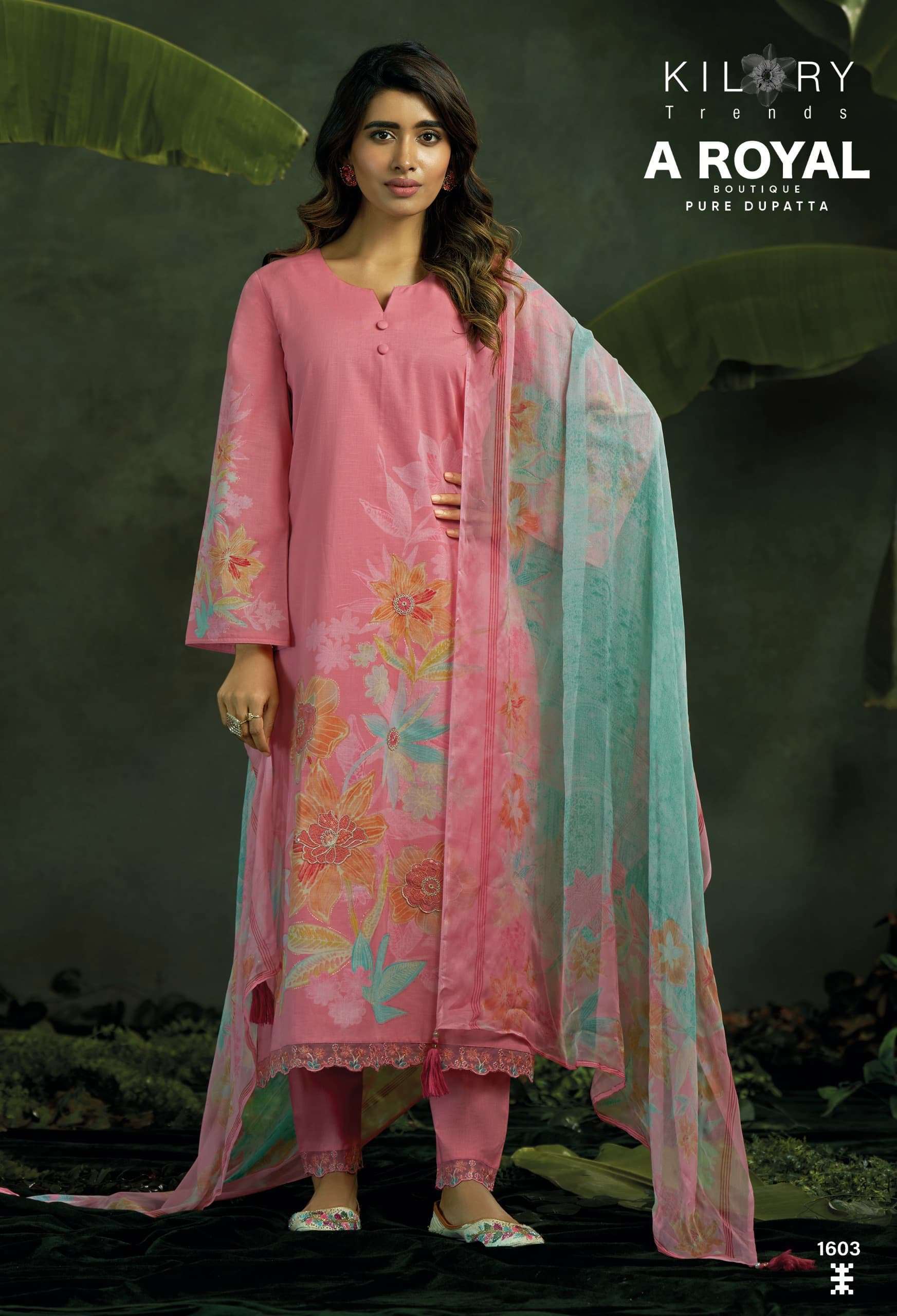 kilory trends a royal boutique series 1601-1604 lawn cotton wholesale suit 