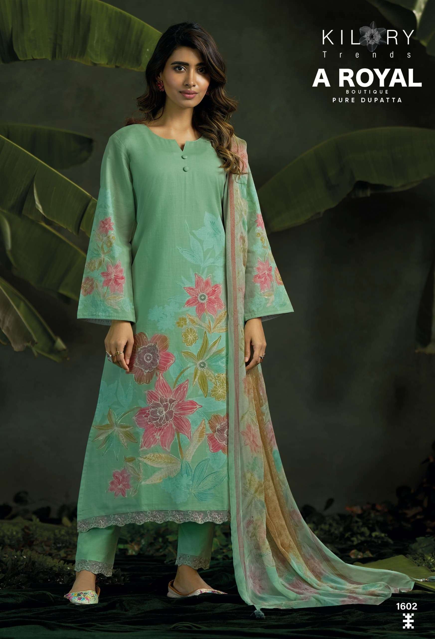 kilory trends a royal boutique series 1601-1604 lawn cotton wholesale suit 