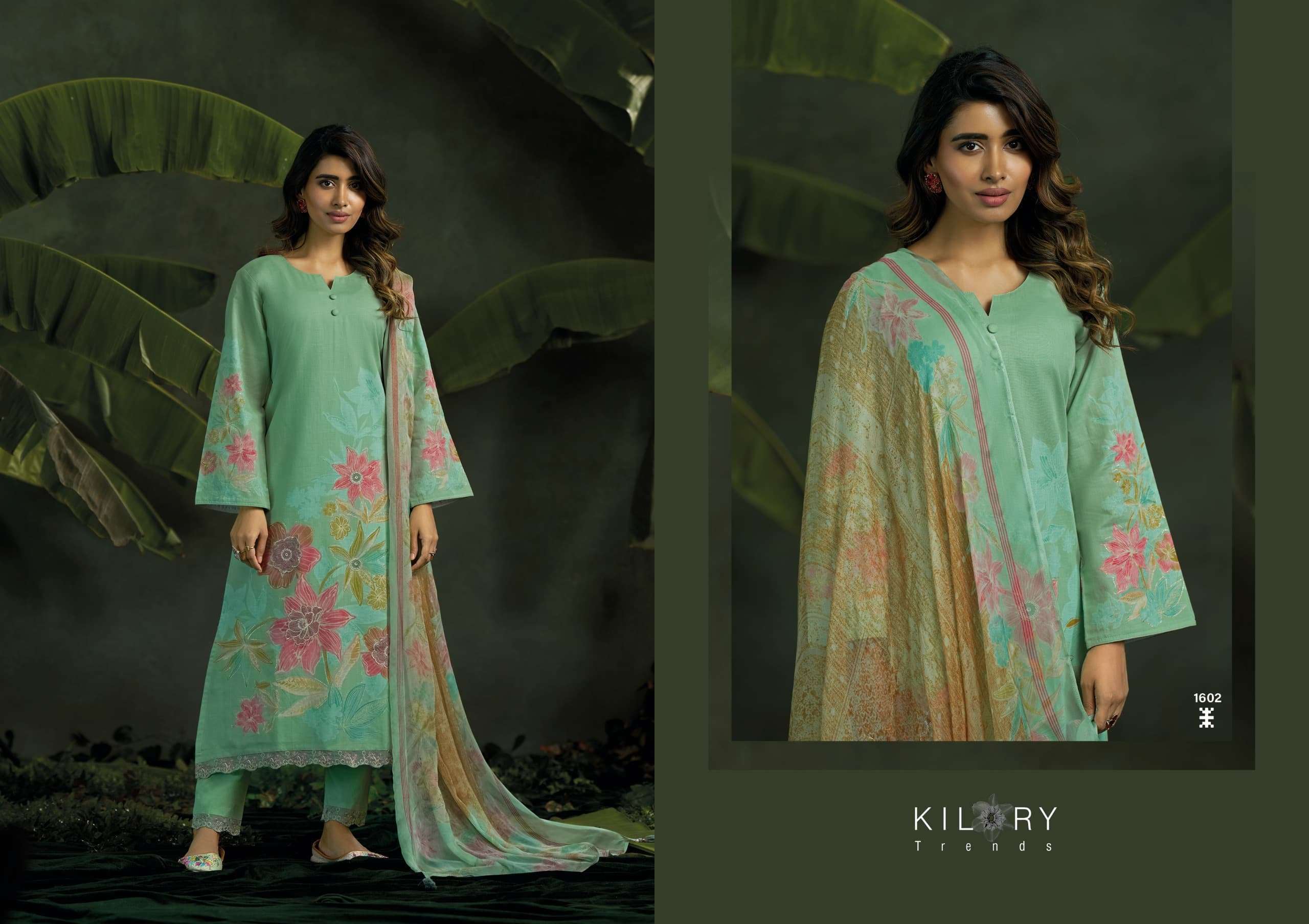 kilory trends a royal boutique series 1601-1604 lawn cotton wholesale suit 