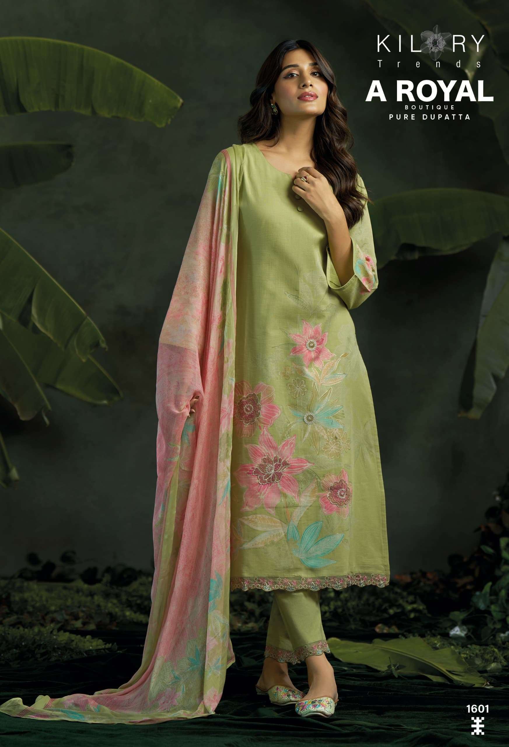 kilory trends a royal boutique series 1601-1604 lawn cotton wholesale suit 