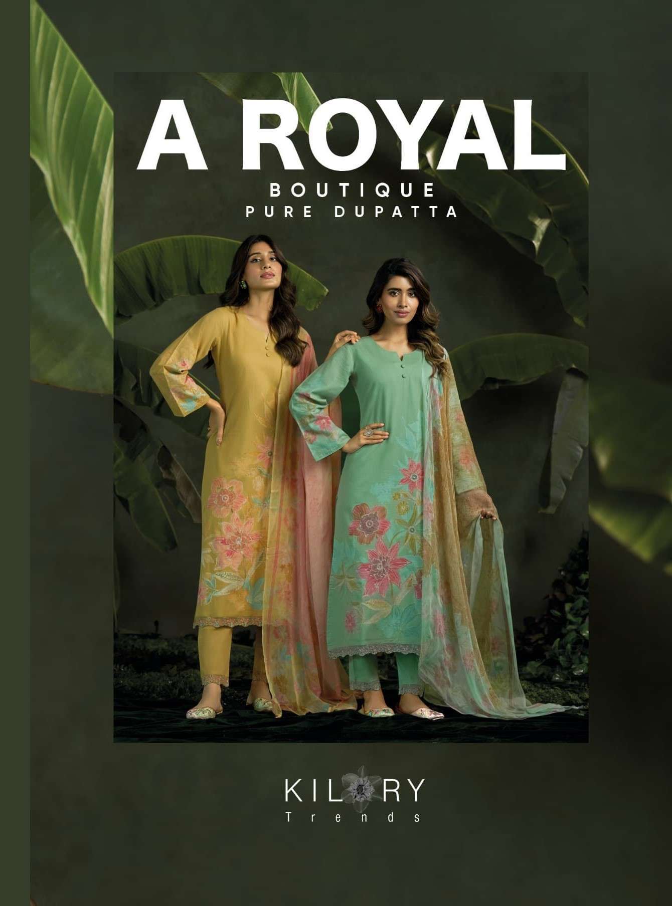 kilory trends a royal boutique series 1601-1604 lawn cotton wholesale suit 