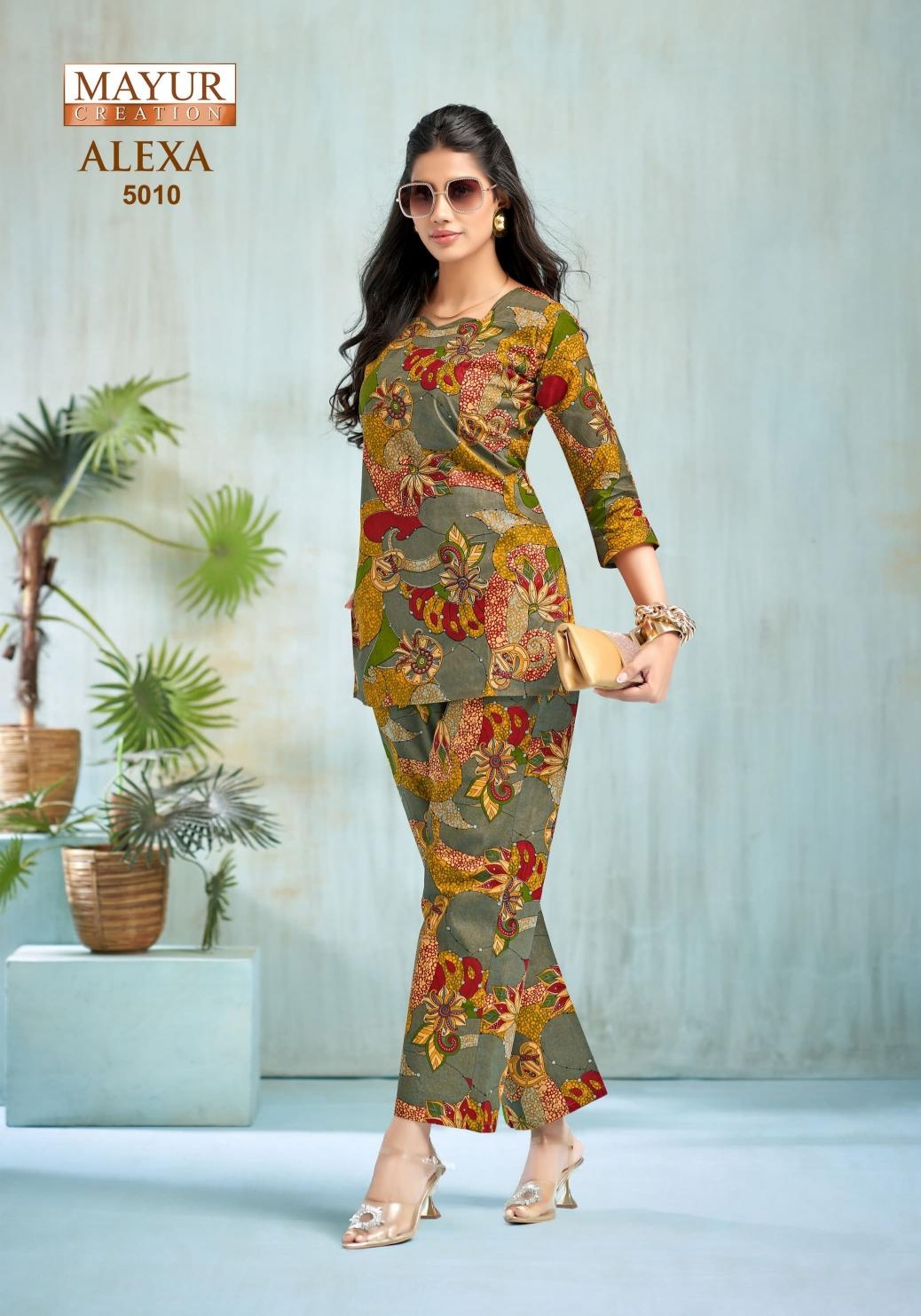 mayur creation alexa vol 5 series 5001-5010 COTTON CORD-SET 