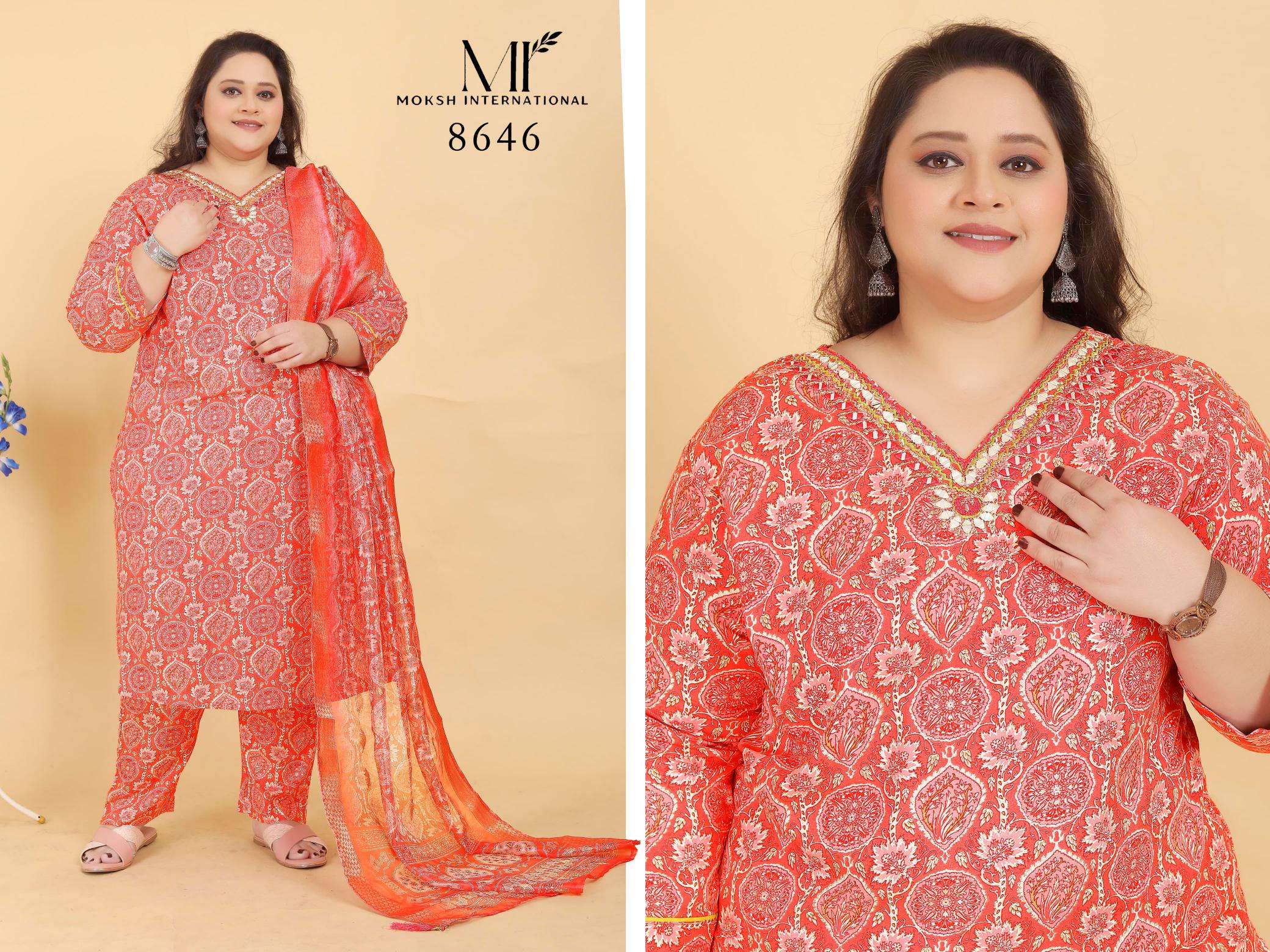 moksh big size royal co-ord vol-1 series 8644-8646 premium rayon wholesale suit 