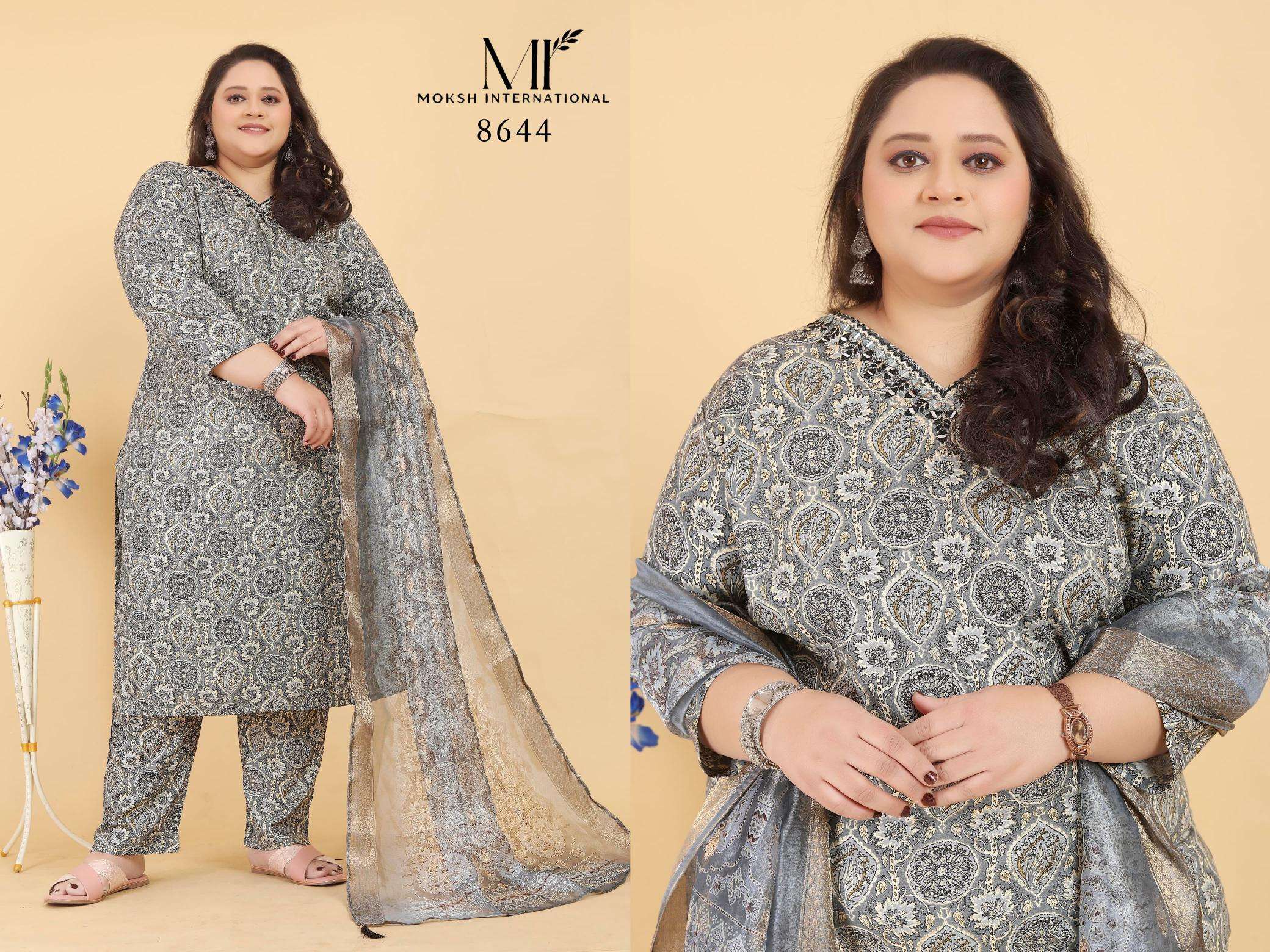 moksh big size royal co-ord vol-1 series 8644-8646 premium rayon wholesale suit 