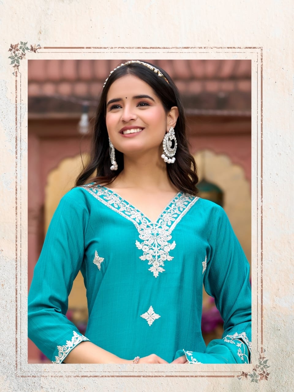 Bell Bottom vertican  WITH fancy cord WORK CO-ORD SET With Duppta
