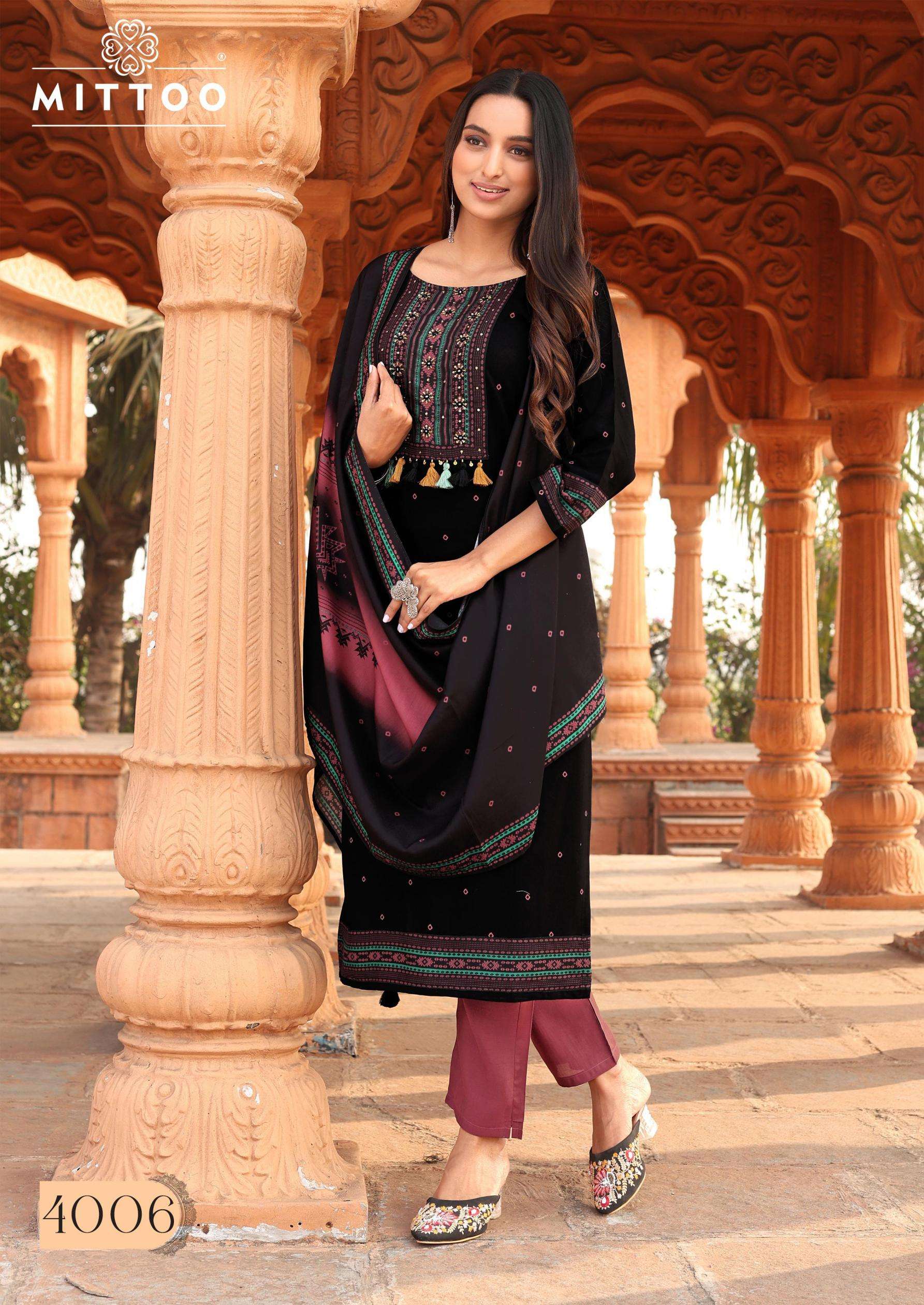 mittoo COLOR DROP series 4001-4006 Heavy Rayon wholesale suit 