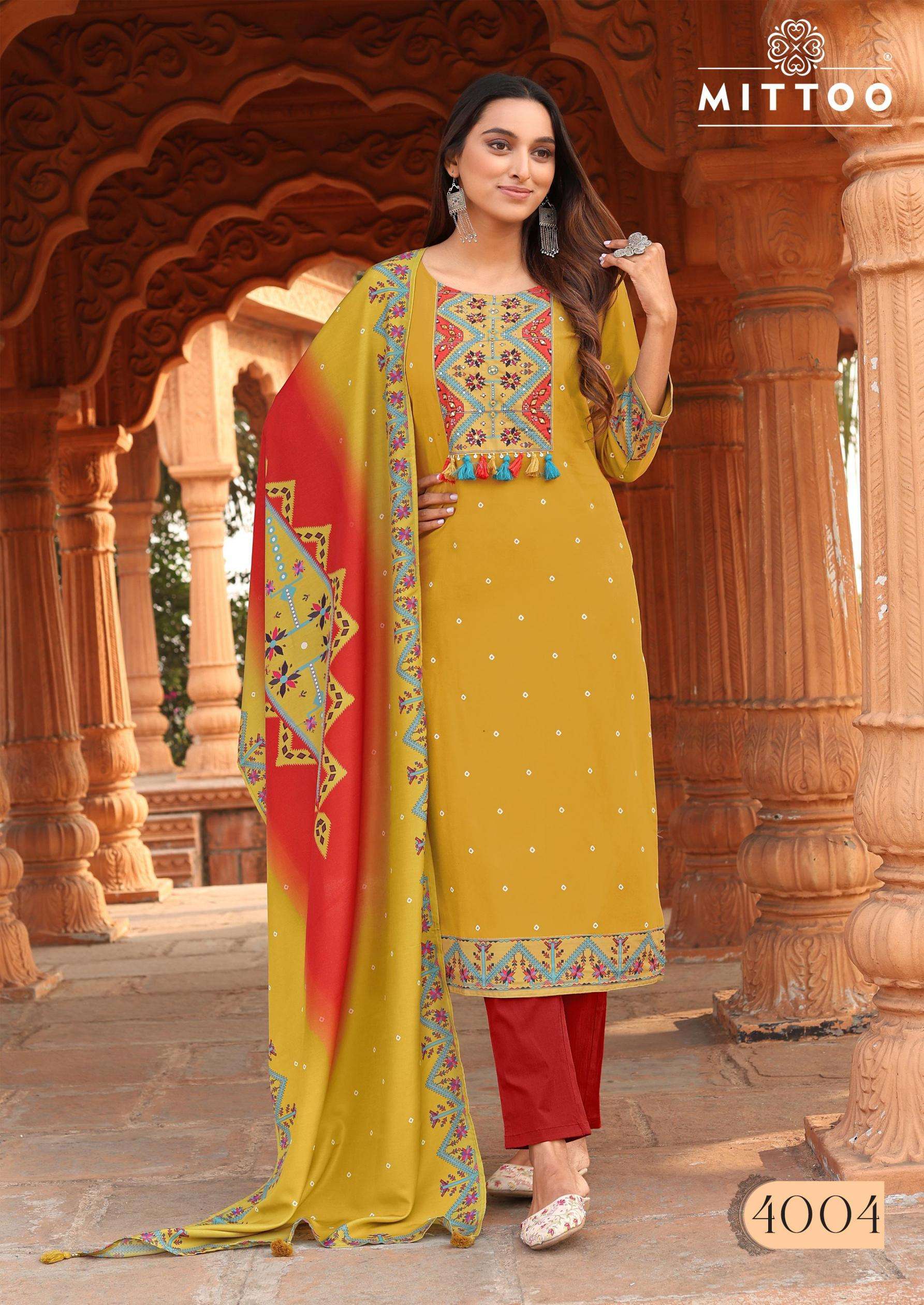 mittoo COLOR DROP series 4001-4006 Heavy Rayon wholesale suit 