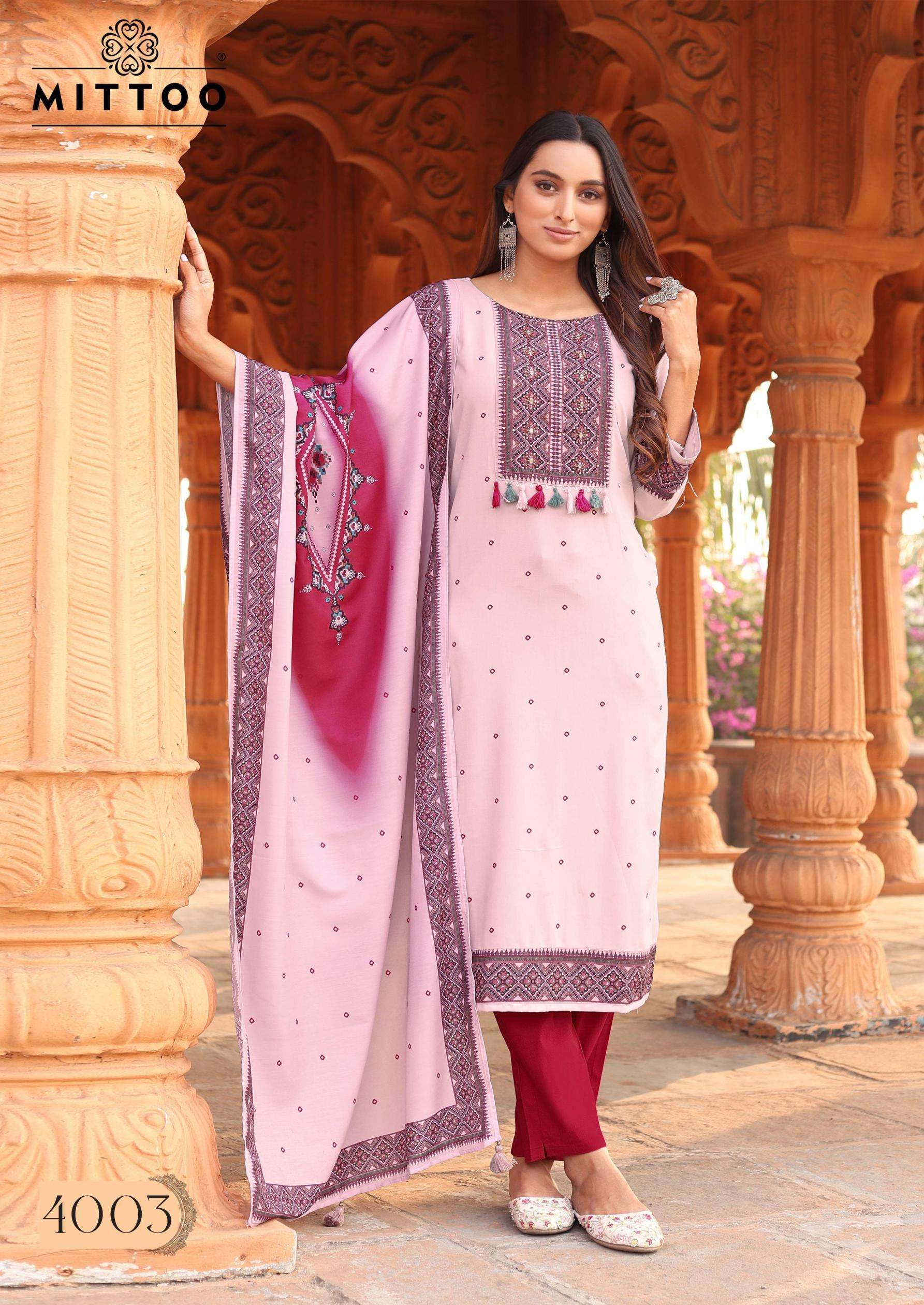 mittoo COLOR DROP series 4001-4006 Heavy Rayon wholesale suit 