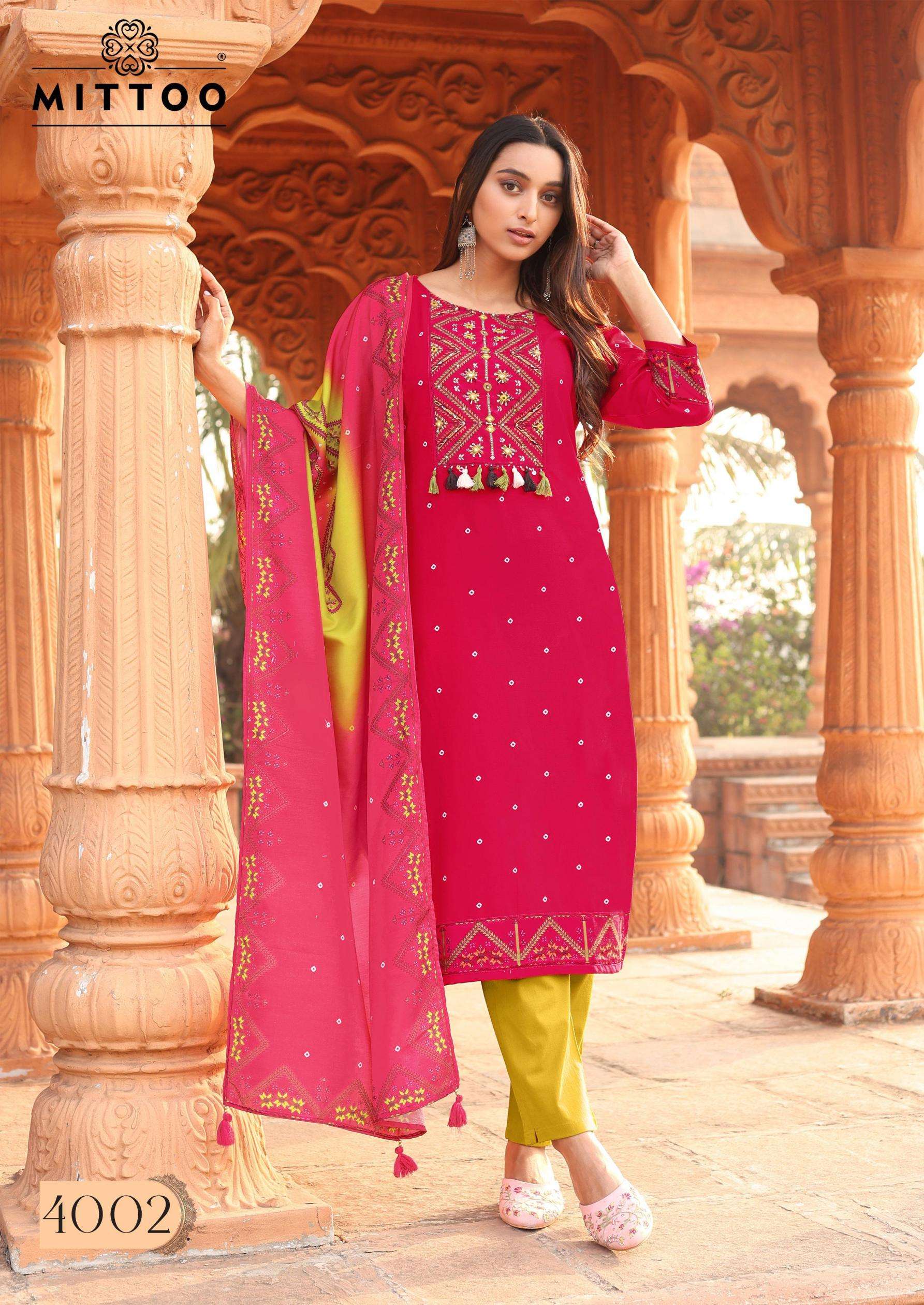 mittoo COLOR DROP series 4001-4006 Heavy Rayon wholesale suit 
