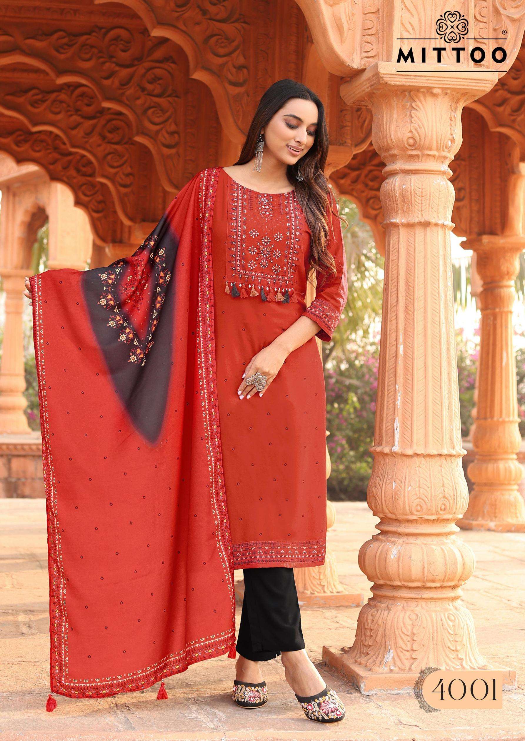 mittoo COLOR DROP series 4001-4006 Heavy Rayon wholesale suit 