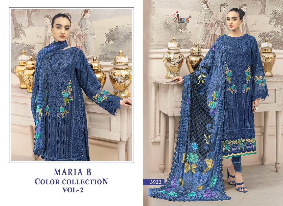 shree fabs mariya b color collection 2 series 3922 pure cotton wholesale suit 