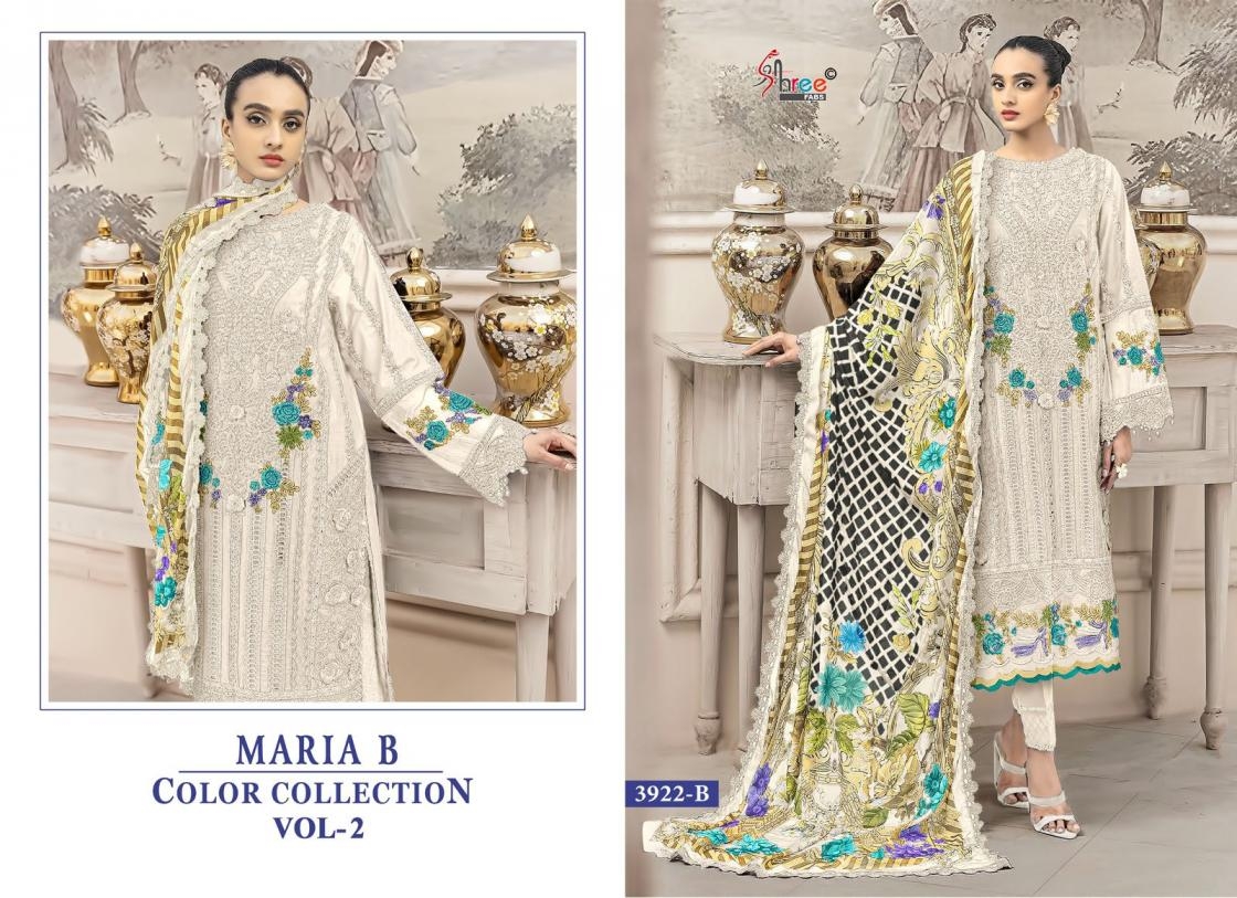 shree fabs mariya b color collection 2 series 3922 pure cotton wholesale suit 