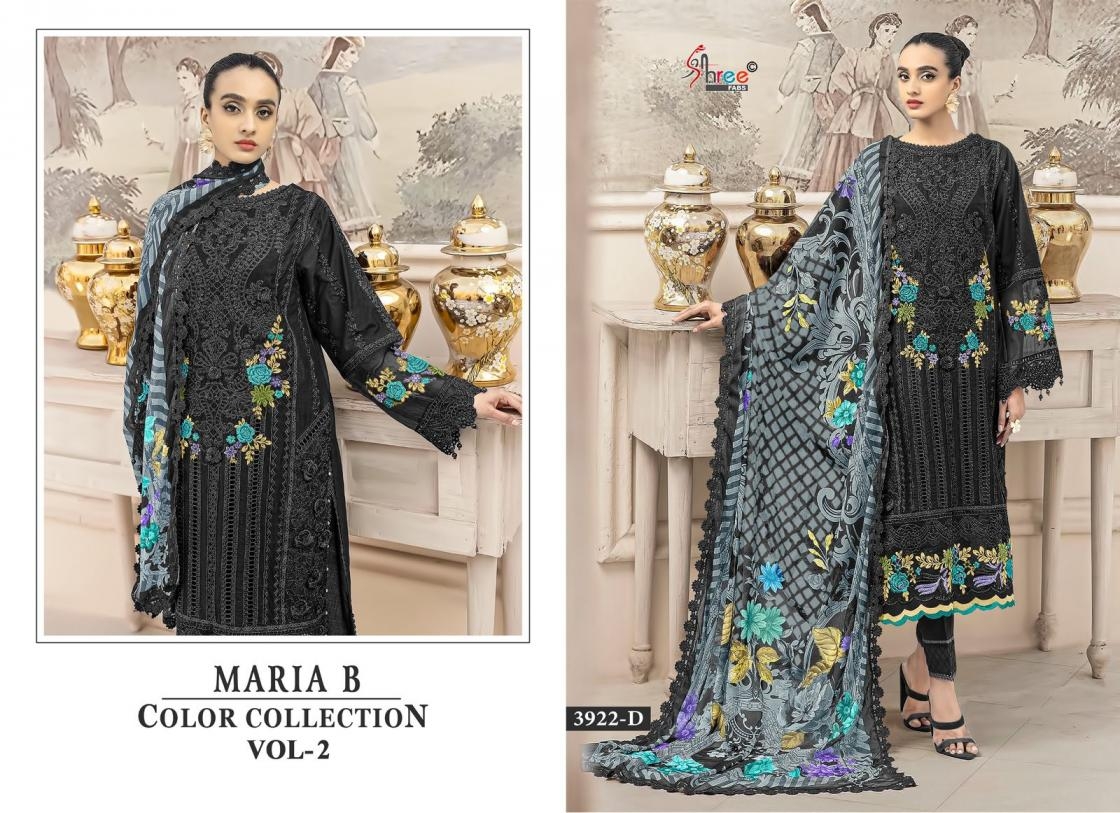 shree fabs mariya b color collection 2 series 3922 pure cotton wholesale suit 