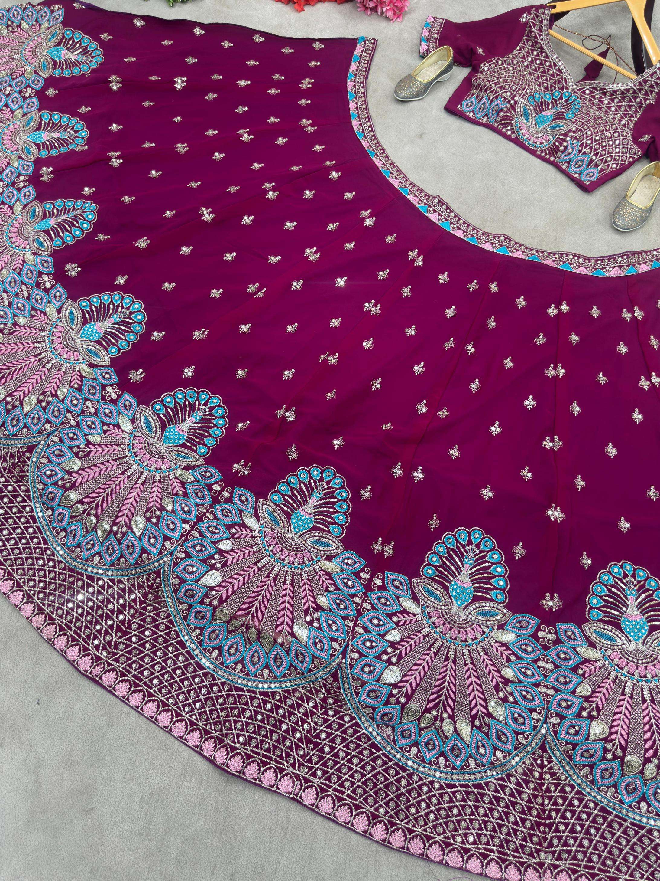 5105 shop trendy faux georgette wholesale lehenga