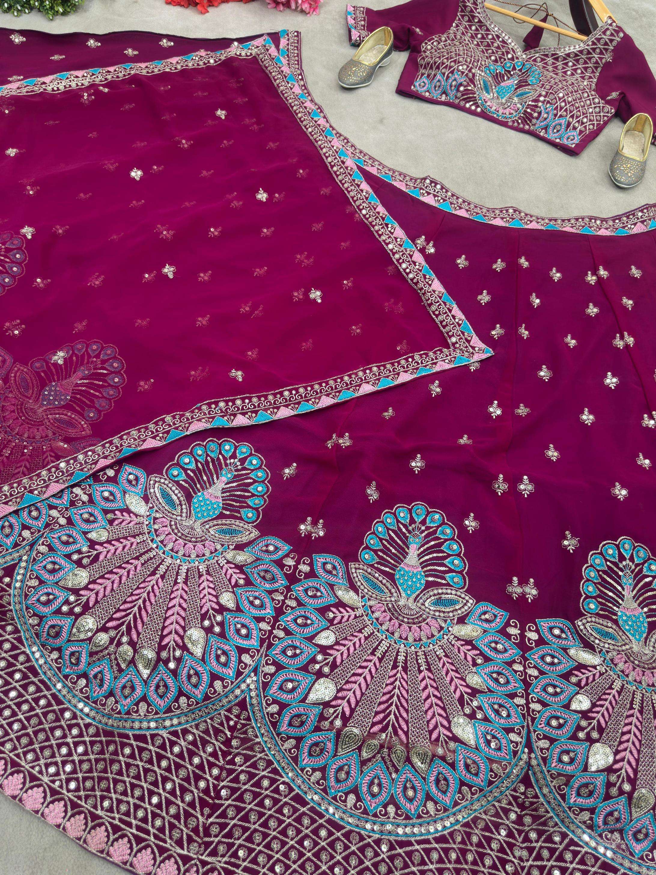 5105 shop trendy faux georgette wholesale lehenga