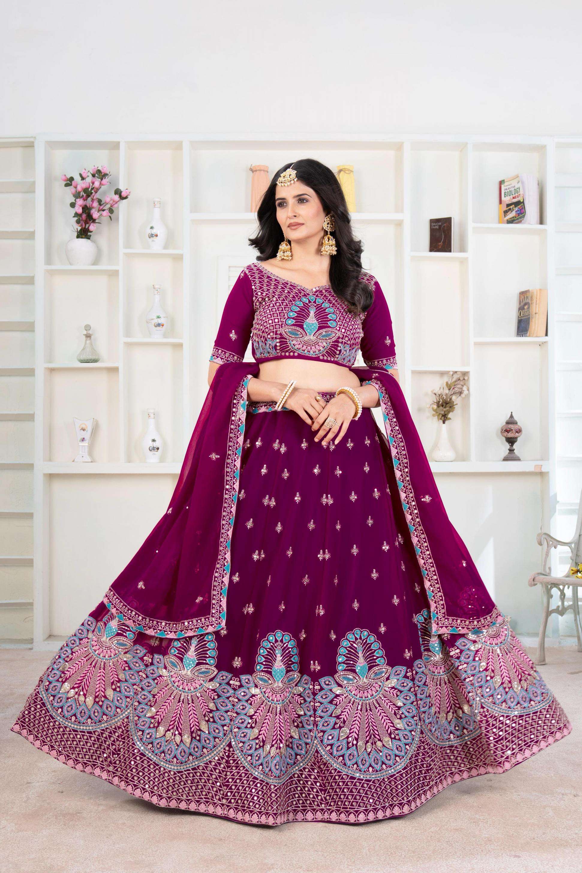 5105 shop trendy faux georgette wholesale lehenga