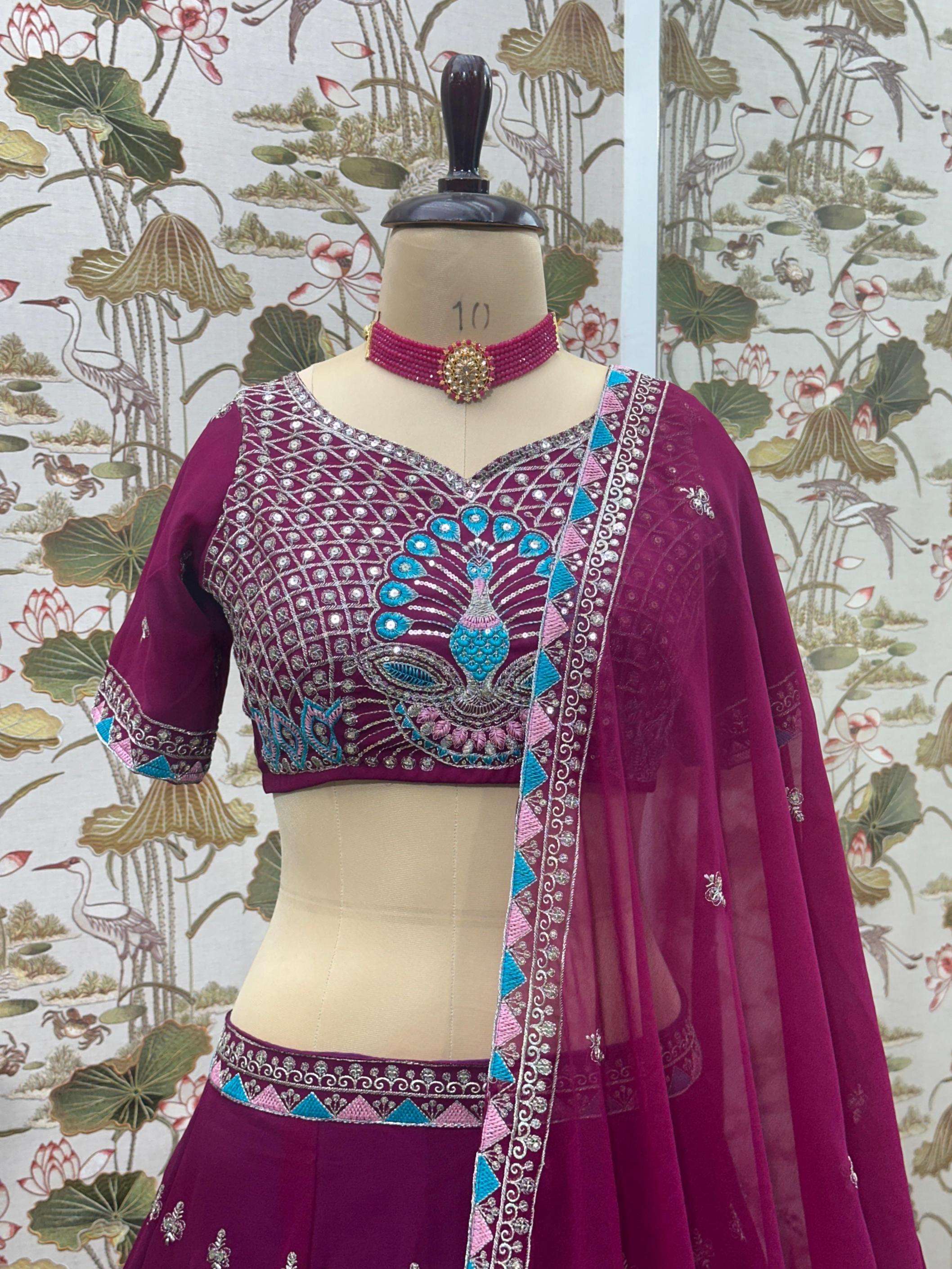 5105 shop trendy faux georgette wholesale lehenga