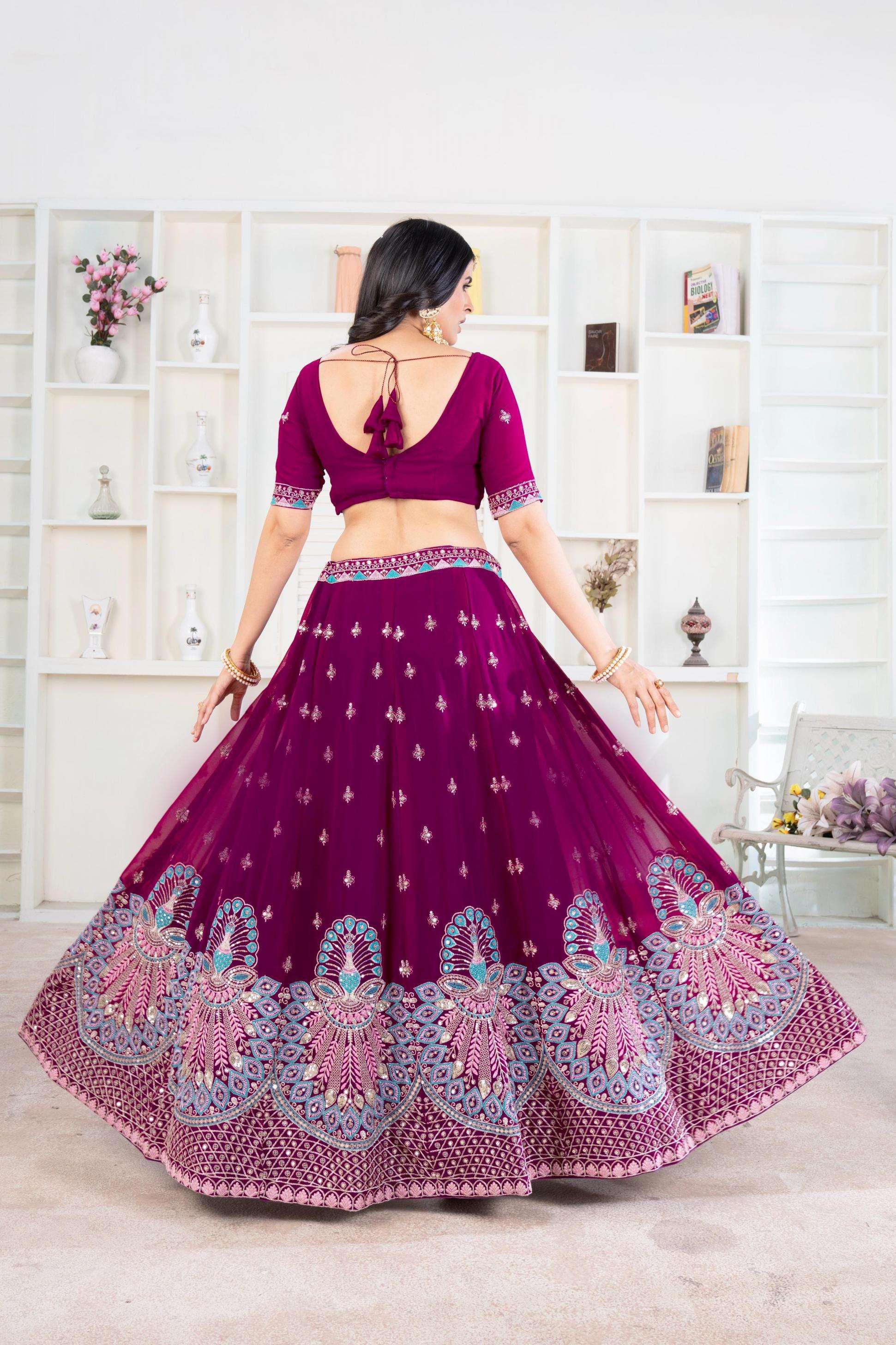 5105 shop trendy faux georgette wholesale lehenga