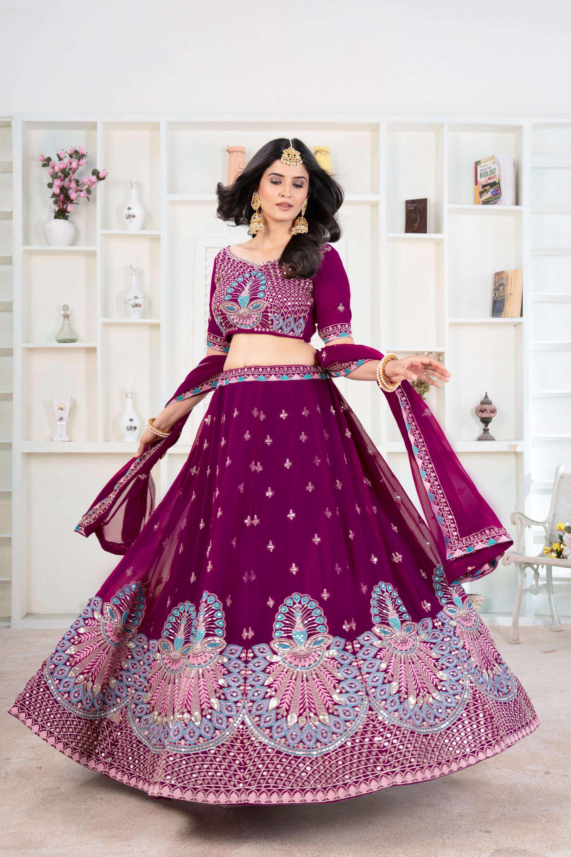 5105 shop trendy faux georgette wholesale lehenga