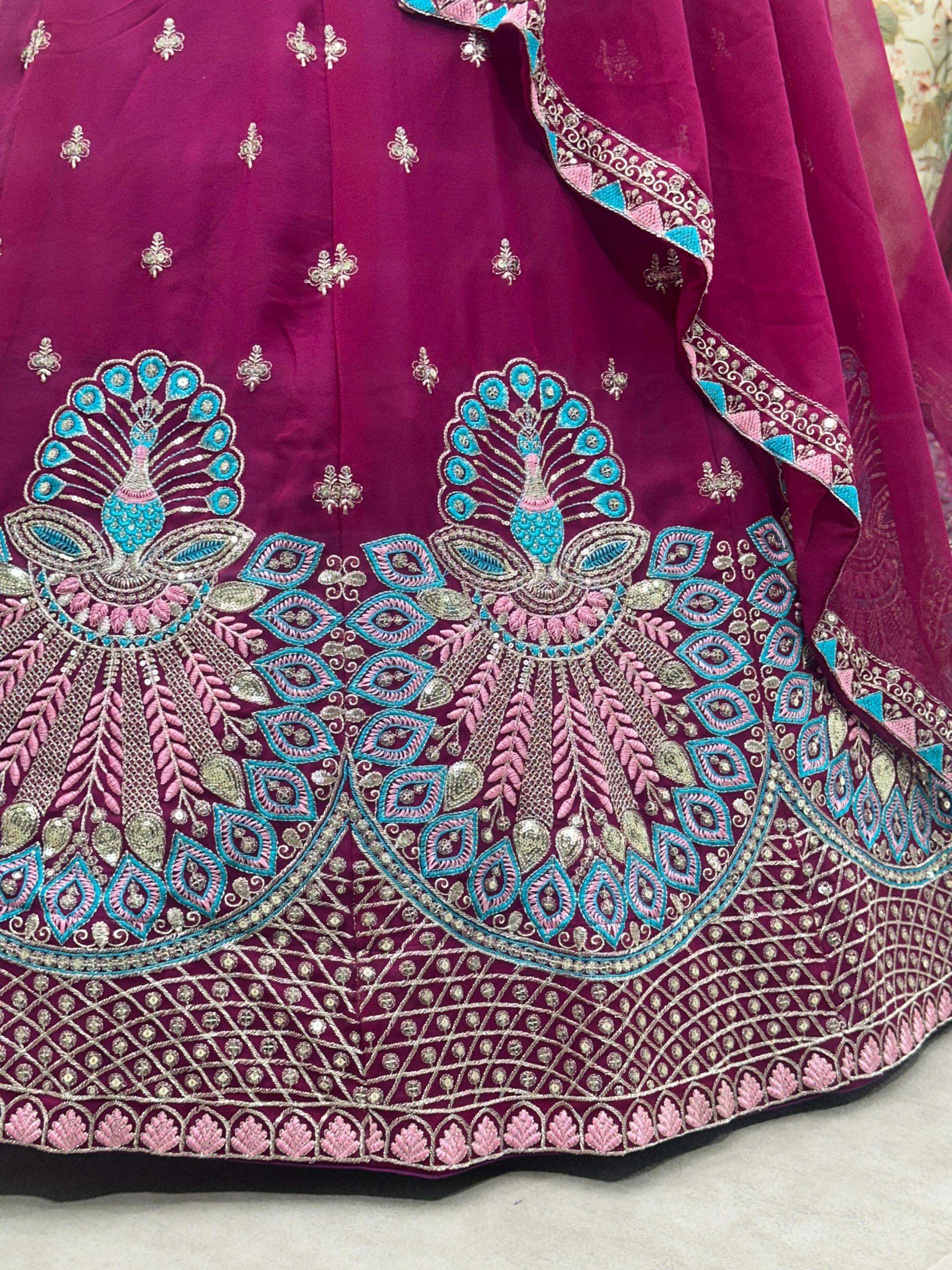 5105 shop trendy faux georgette wholesale lehenga