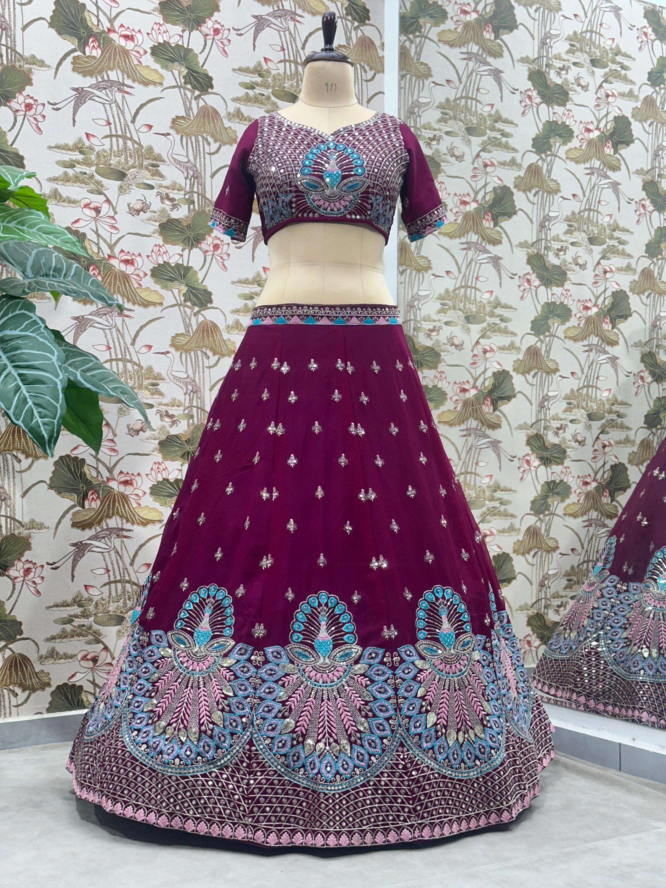 5105 shop trendy faux georgette wholesale lehenga